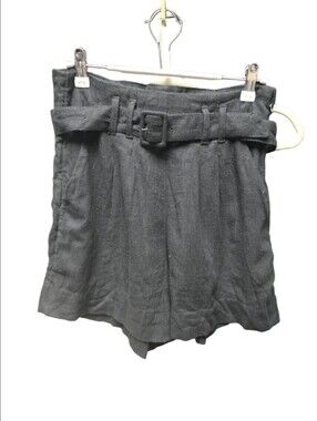 Abercrombie & Fitch Black Ultra High Rise Linen Blend Casual Shorts Sz. S